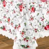 Matte-Finish Floral Oilcloth Tablecloth