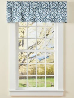 Medallion Medley Rod Pocket Tailored Curtain Valance