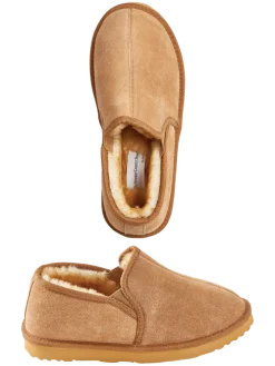 Men's Australian Shearling Double-Gore Slippers