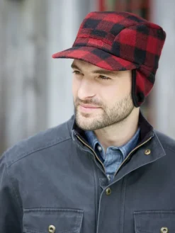 Men's Buffalo Plaid Ear-Flap Hat