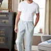 Men's Chambray Stripe Cotton Sleep Pants