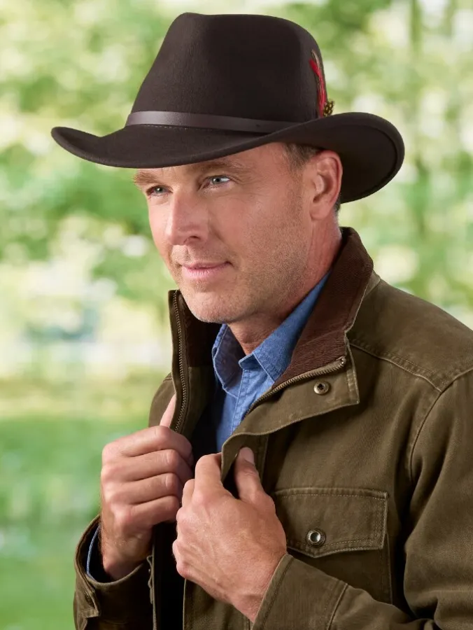 Men's Classic Wool-Felt Outback Hat