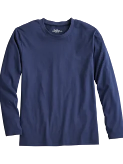 Men's Comfort Knit Long-Sleeve Sleep T-Shirt