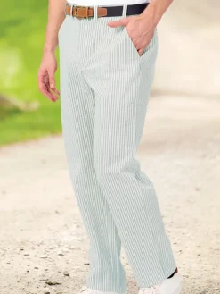 Men's Comfort Waist Seersucker Pants