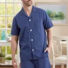 Men's Cotton Seersucker Short Pajama Set