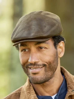 Men's Faux-Suede Cabbie Hat
