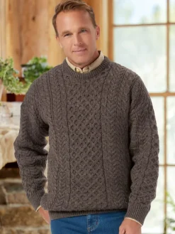 Men's Irish Wool Crewneck Sweater