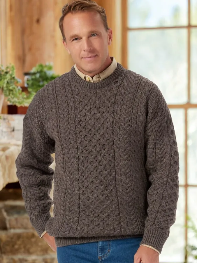 Men's Irish Wool Crewneck Sweater
