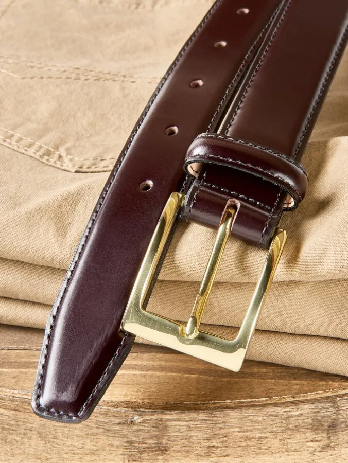 Men's Leather Chino Belt