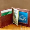 Men's Leather Money Clip RFID-Blocking Wallet