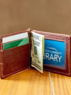Men's Leather Money Clip RFID-Blocking Wallet