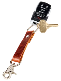 Men's Leather Strap Keychain