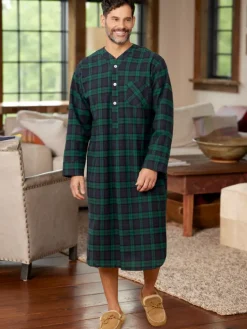 Men's Portuguese Cotton Flannel 47 Inch Nightshirt