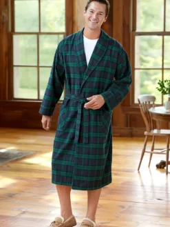 Men's Portuguese Cotton Flannel Wrap Robe