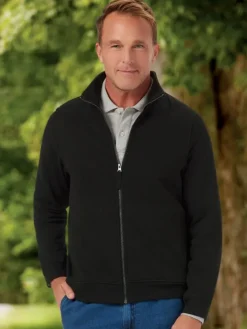 Men's Quilted Cotton Zip-Up Sweatshirt Jacket