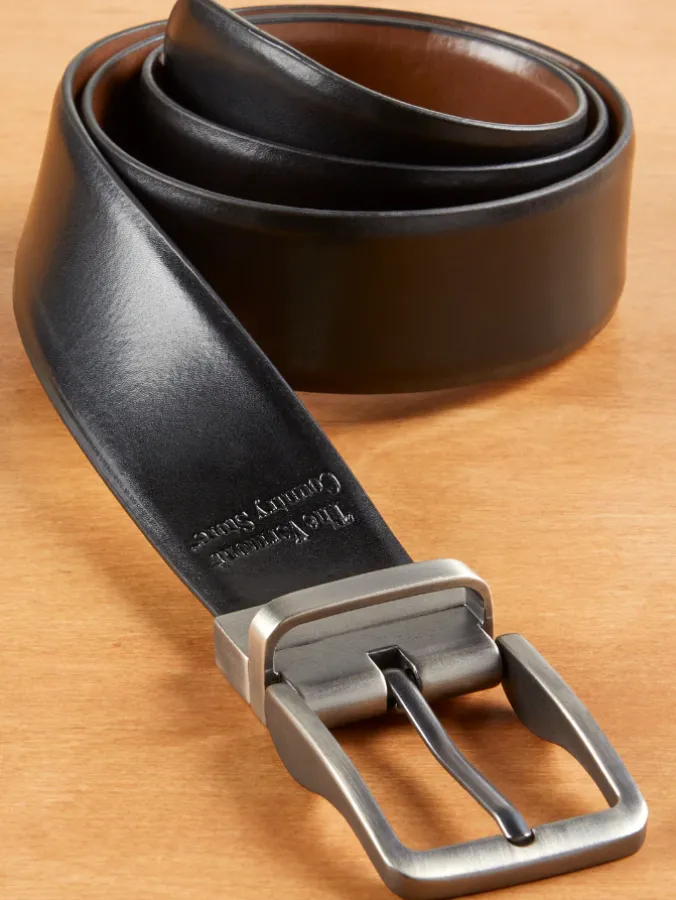 Men's Reversible Buffalo Leather Belt