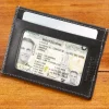 Men's RFID-Blocking Leather Money Clip Wallet