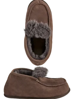 Men's Shearling Soft-Sole Bootie Slippers
