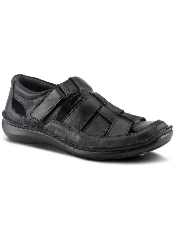 Men's Spring Step Closed-Back Leather Fisherman Sandals