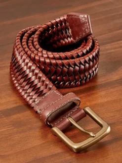 Men's Stretch Braided Leather Belt