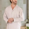 Men's Striped Yarn-Dyed Cotton Long-Sleeve Pajamas