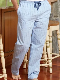 Men's True Blue Cotton Pajama Pants