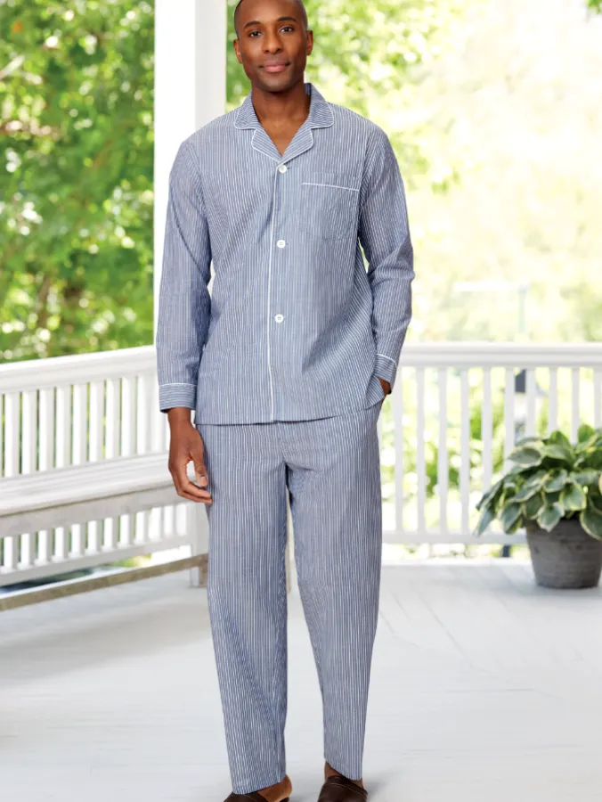 Men's Ultra-Light Cotton Voile Pajama Set