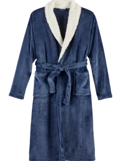 Men's Ultra-Plush Fleece Wrap Robe