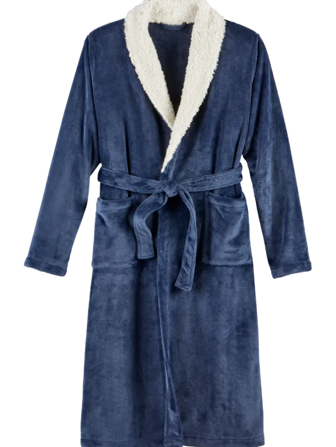 Men's Ultra-Plush Fleece Wrap Robe