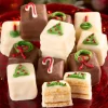 Merry Christmas Petit Fours, 12 Mini Layer Cakes