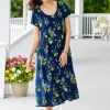 Midnight Garden Floral Midi Dress