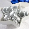 Milk Chocolate Blue or Silver Foiled Stars, 10 Ounce Bag