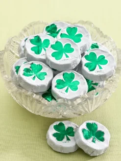 Milk Chocolate Foiled Shamrock Discs, 10 Ounce Bag