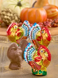 Milk Chocolate Foiled Turkey, Set of 4