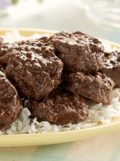 Milk or Dark Chocolate Coconut Clusters, 12 oz. Bag