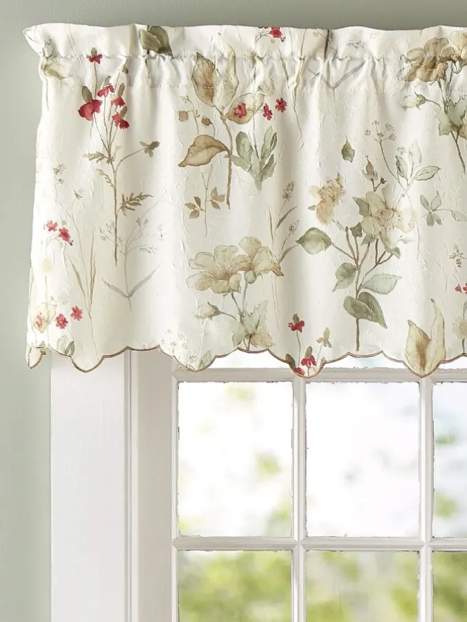 Mille Fleur Rod Pocket Tailored Valance by Country Curtains®