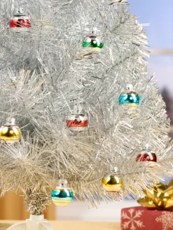 Mini Blown-Glass Christmas Ornaments, Set of 17