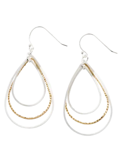 Mixed Metal Wire Earrings