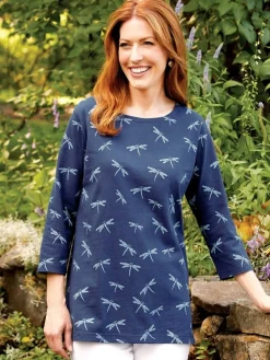 M.MAC® Dragonfly Scoop-Neck Cotton Knit Tunic