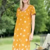 M.MAC Mid-Length Falling Leaves Dress