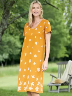 M.MAC Mid-Length Falling Leaves Dress