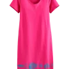 M.MAC Rock Fish Border Cotton Knit A-Line Dress