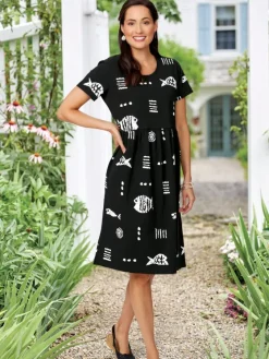 M.MAC® Rock Fish Easy-Fit Cotton Knit Dress