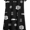 M.MAC Rock Fish Mid-Length Cotton Knit Dress