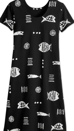M.MAC Rock Fish Mid-Length Dress in Navy or Black