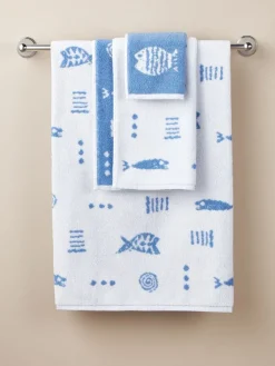 M.MAC Rock Fish Portuguese Cotton Bath Towel Collection