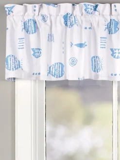M.MAC Rock Fish Rod Pocket Tailored Curtain Valance