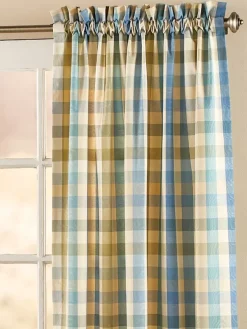 Moire Plaid Rod Pocket Curtains by Country Curtains®