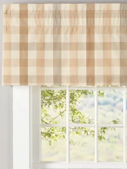 Moire Plaid Rod Pocket Tailored Valance by Country Curtains®