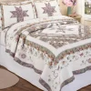 Morning Star Embroidered Cotton Patchwork Quilt